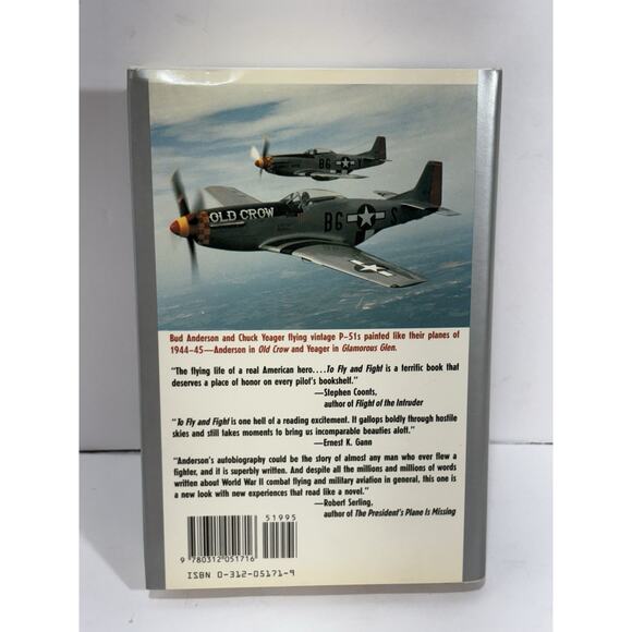 To Fly and Flight Clarence E. Bud Anderson Memoirs Signed Anderson & Yeager 1st - Picture 6 of 8